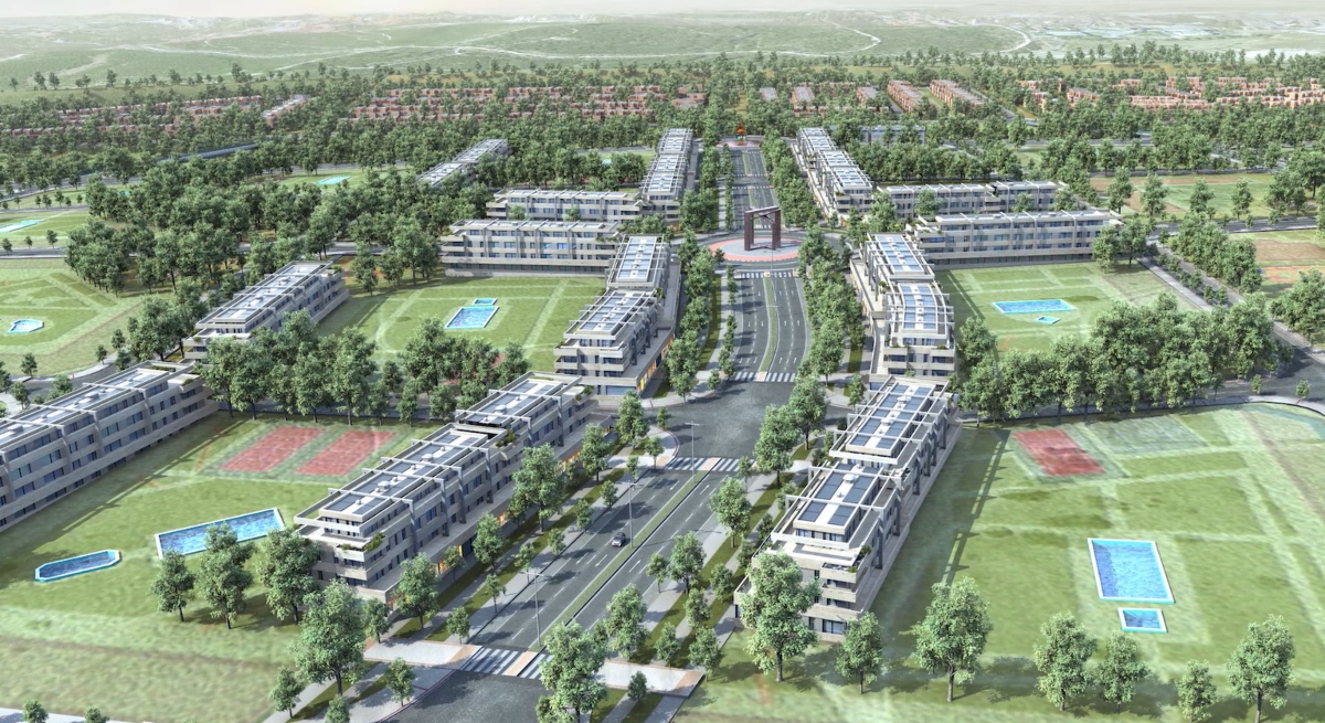 Ilustración de como será el barrio  de Valgrande